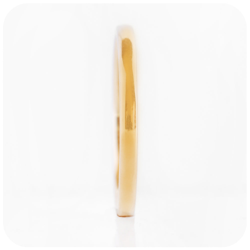 2mm Solid Yellow Gold Wedding Band Stack Ring - Victoria's Jewellery