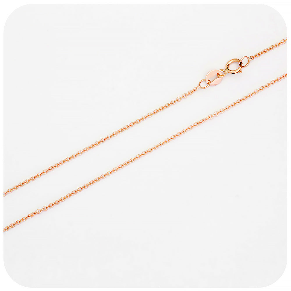 9k Rose Gold Rolo Bracelet - 1.65mm