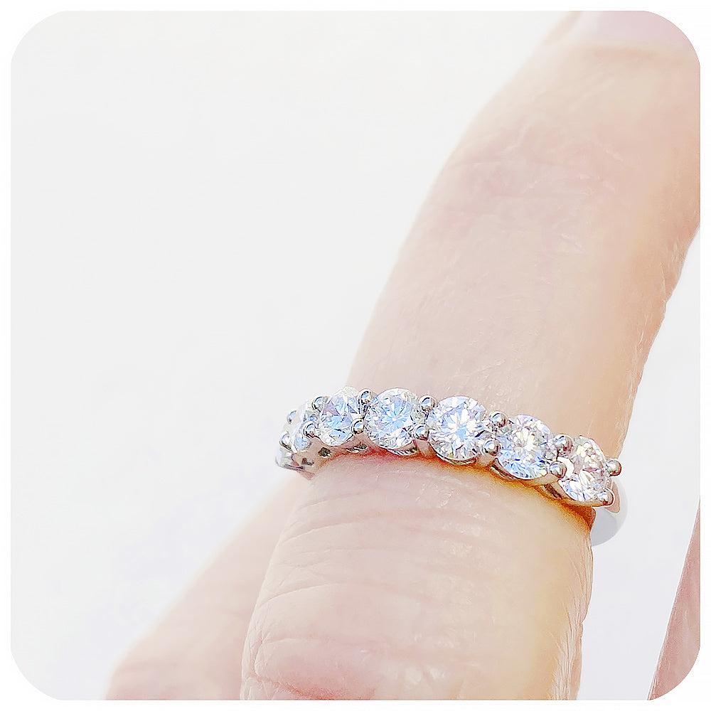 The Seven, a Brilliant cut Lab Diamond Half Eternity Ring - 3.5mm