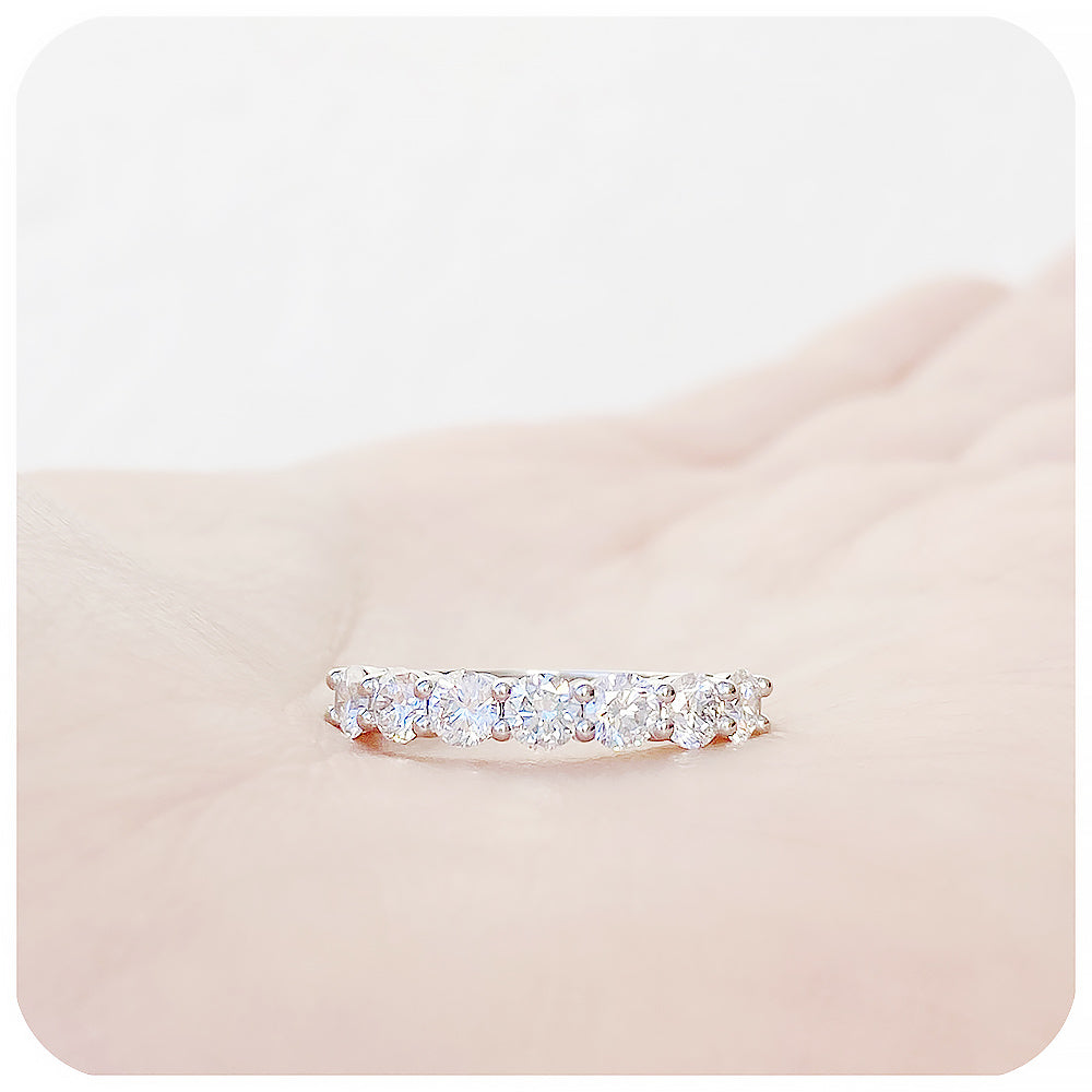 The Seven, a Brilliant cut Lab Diamond Half Eternity Ring - 3.5mm