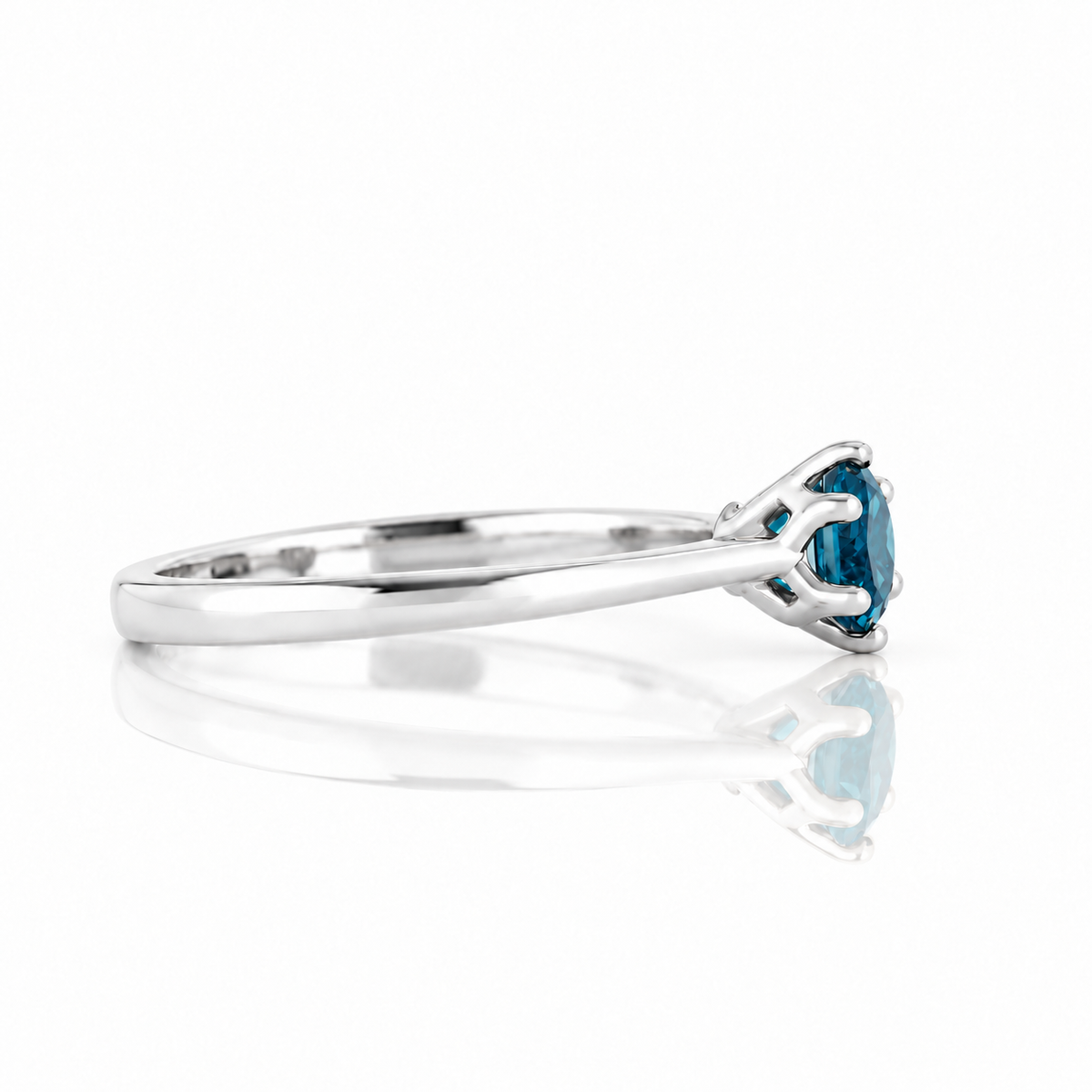 Tulip, a Six Claw London Blue Topaz Ring - Victoria's Jewellery
