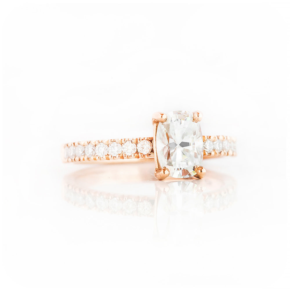 Cushion cut Lab Grown Diamond Engagement Ring - Victoria's Jewellery