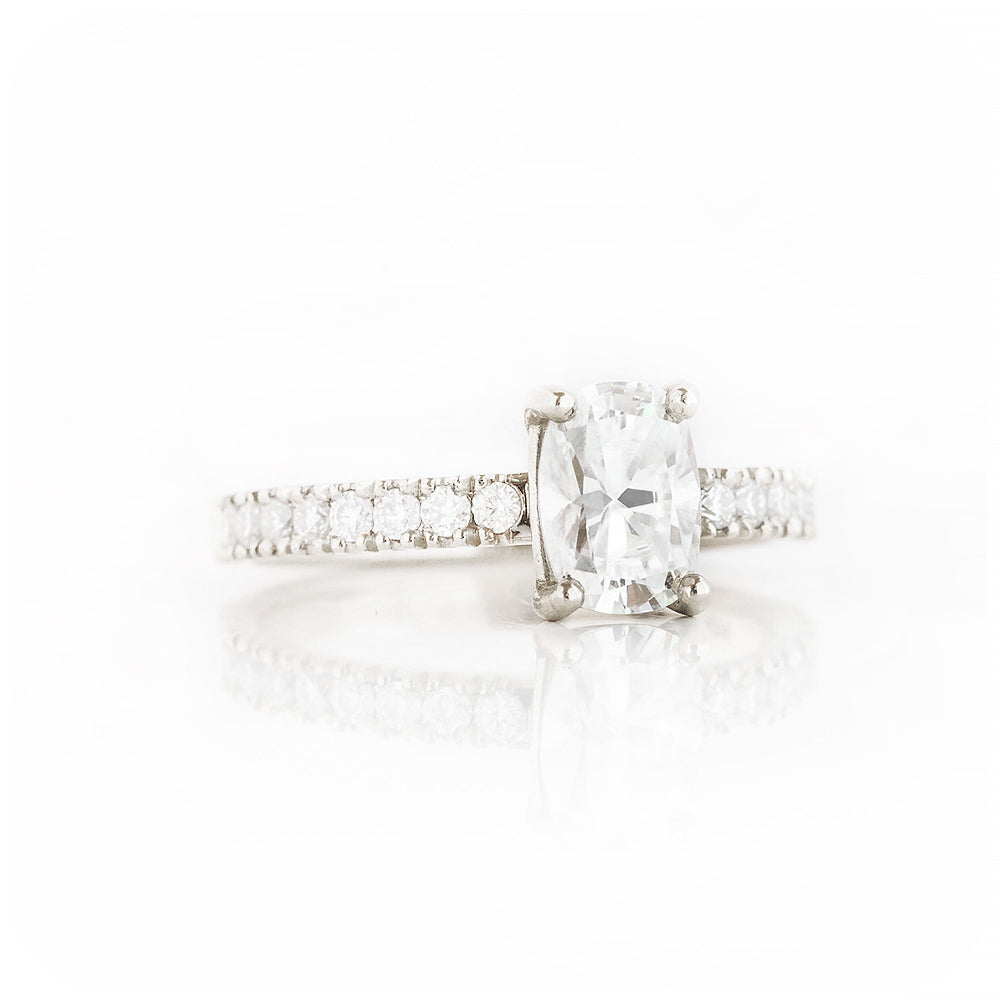 Cushion cut Lab Grown Diamond Engagement Ring - Victoria's Jewellery