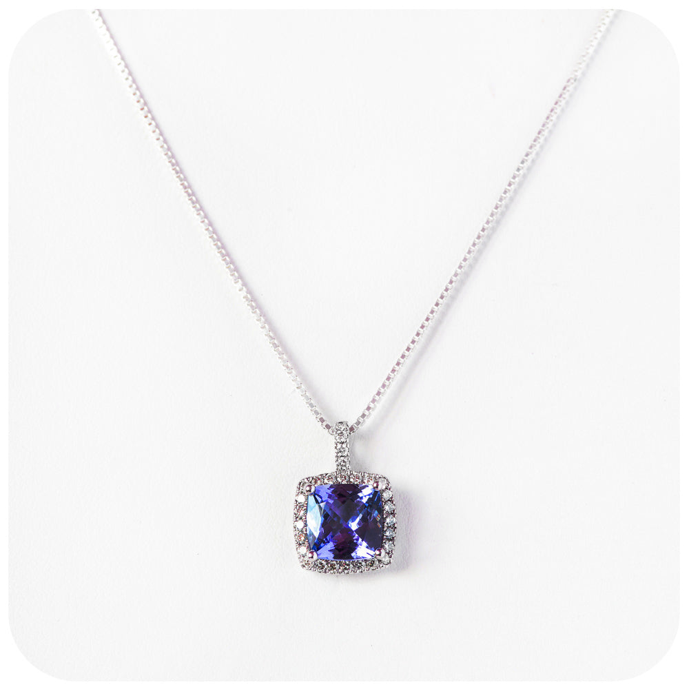 Taylor, a Tanzanite and Diamond Pendant