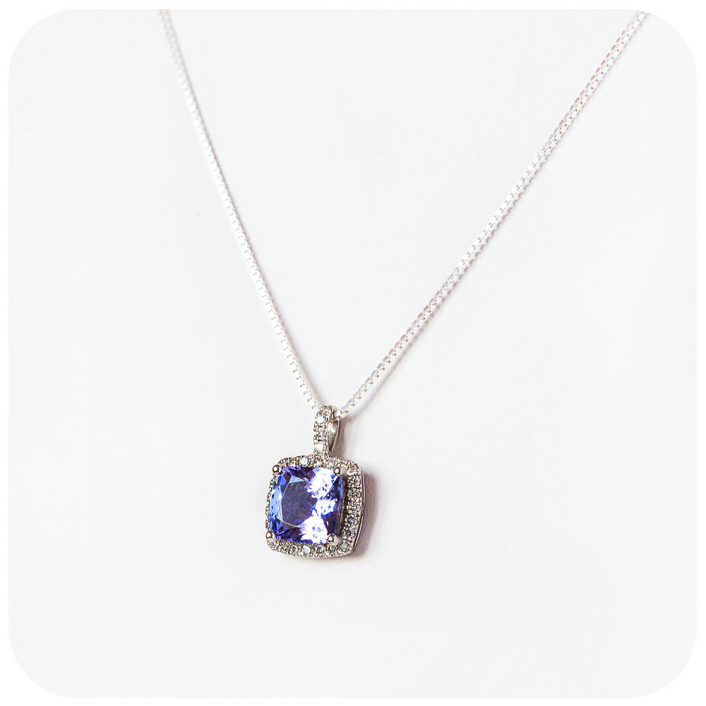 Taylor, a Tanzanite and Diamond Pendant