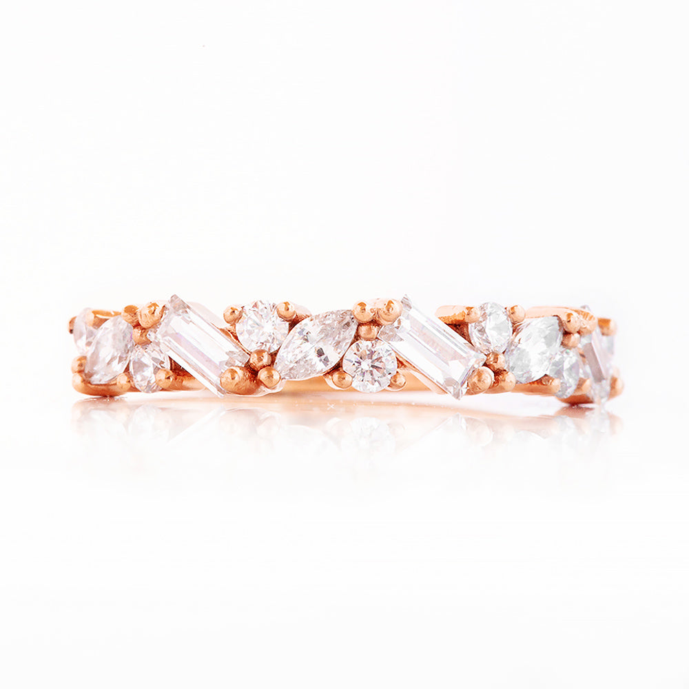 Lab Grown Diamond Wedding Band Ring in Rose Gold - Victoria's Jewellery