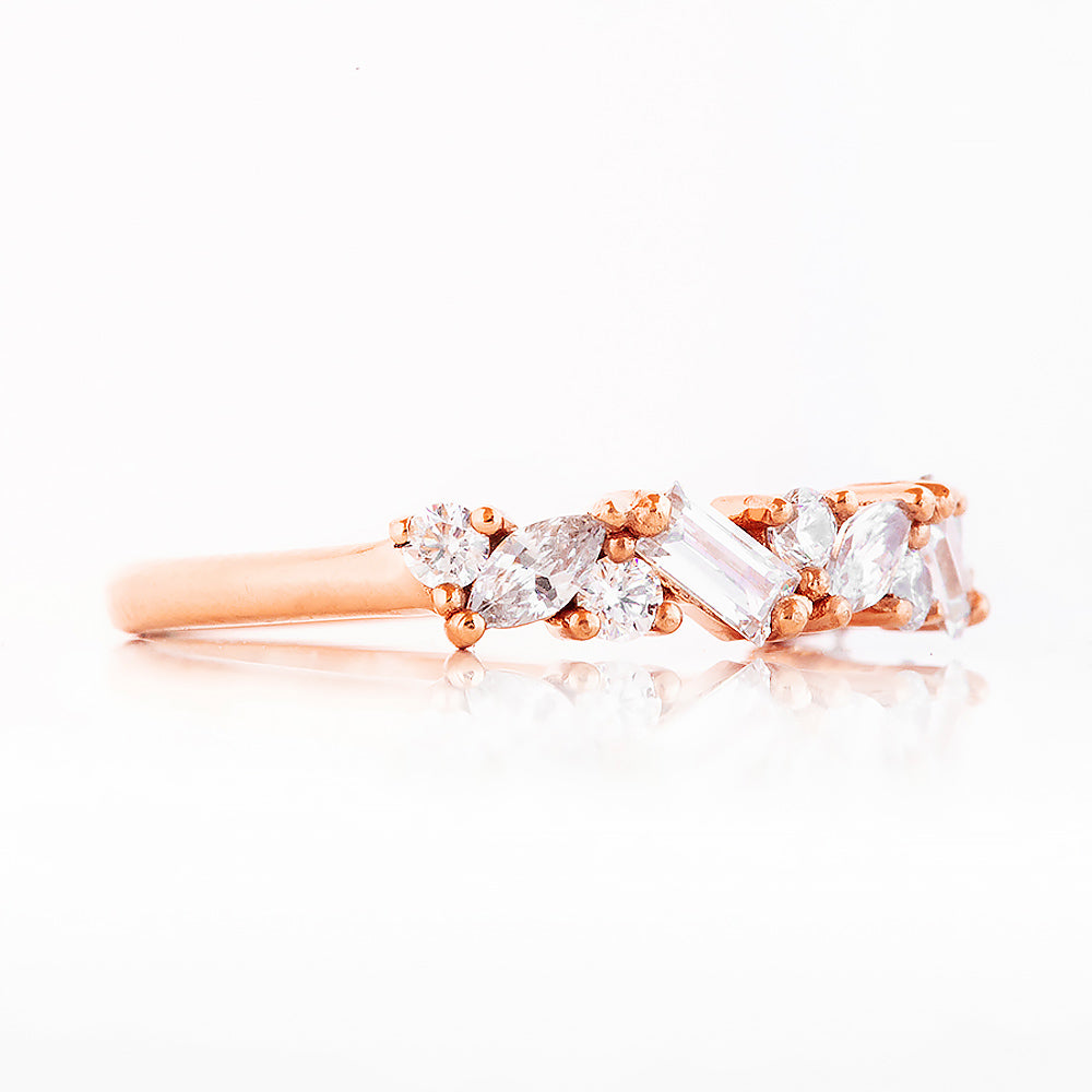 Lab Grown Diamond Wedding Band Ring in Rose Gold - Victoria's Jewellery
