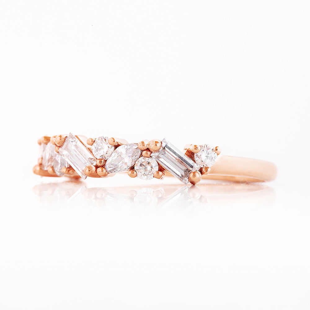 Lab Grown Diamond Wedding Band Ring in Rose Gold - Victoria's Jewellery