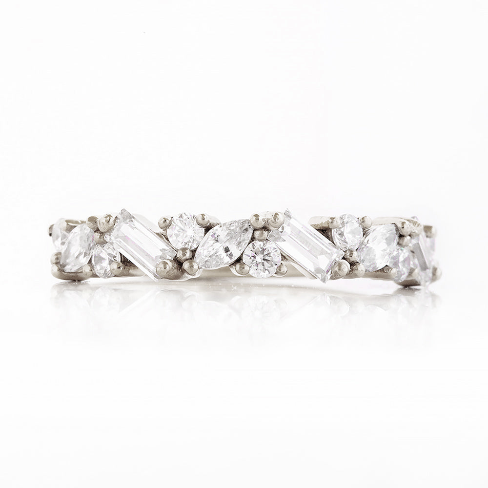 Lab Grown Diamond Wedding Band Ring in White Gold - Victoria's Jewellery