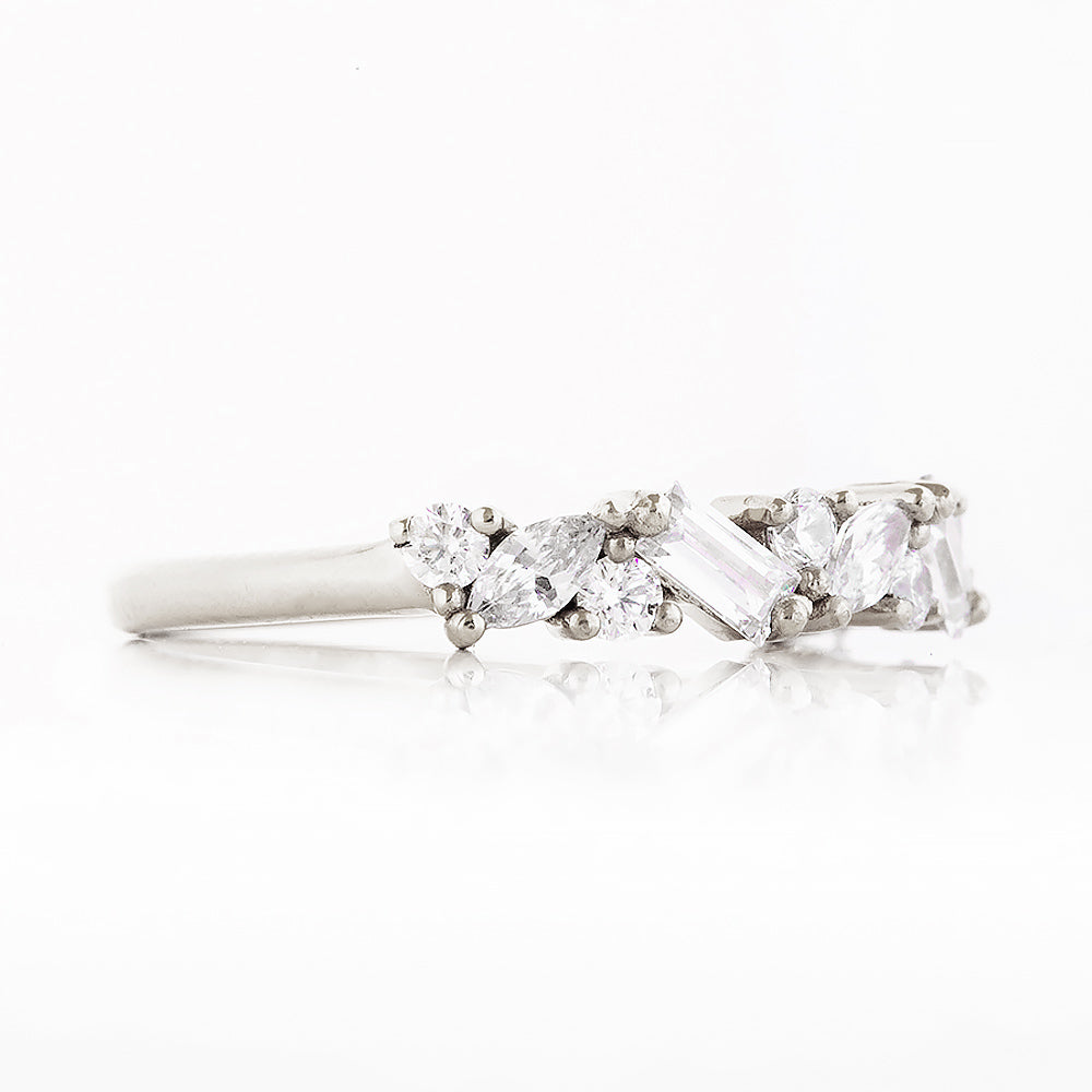 Lab Grown Diamond Wedding Band Ring in White Gold - Victoria's Jewellery