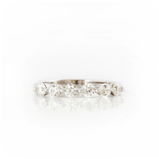 Round cut Lab Diamond Half Eternity Stack Ring - Victoria's Jewellery