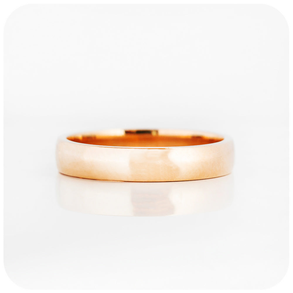 Men's Comfort Fit Gold Wedding Band