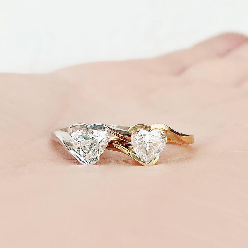 Celeste, a Heart Cut Lab Diamond Ring - Victoria's Jewellery