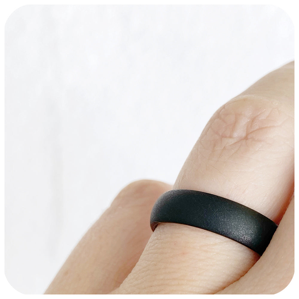 Matt Black Tungsten Mens Wedding Ring - Victoria's Jewellery