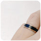 Amir, a Black and Rose Gold Tungsten Men's Ring - 6mm