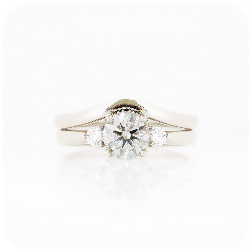 Lea Wedding Ring Set with Moissanite