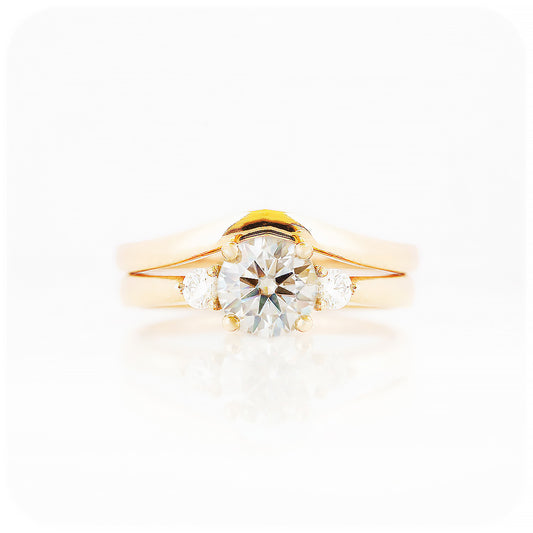 Lea Wedding Ring Set with Moissanite