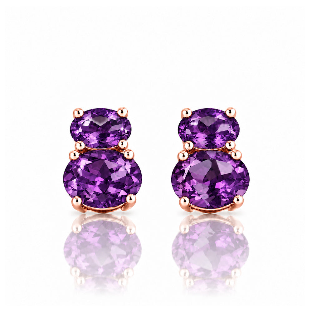 Georgie, Amethyst Stud Earrings