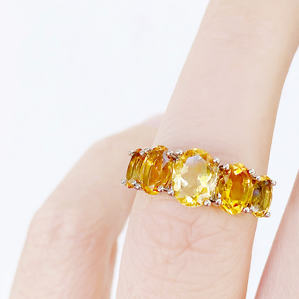 The Citrine Queen Ring
