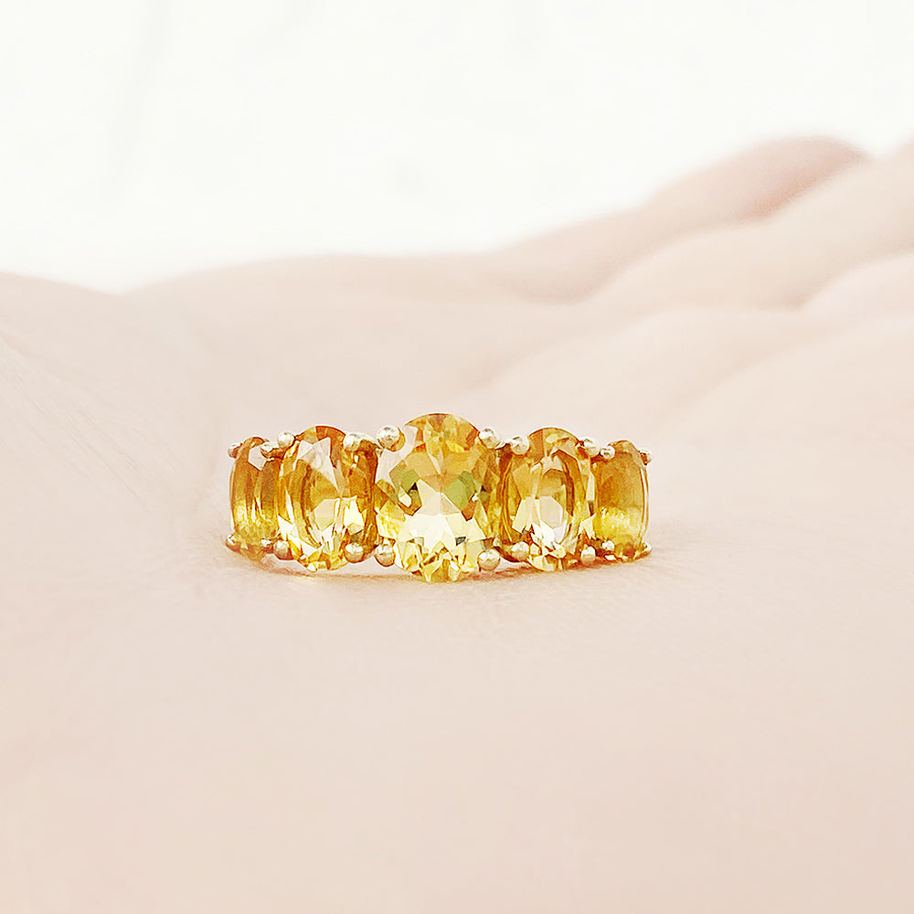 The Citrine Queen Ring