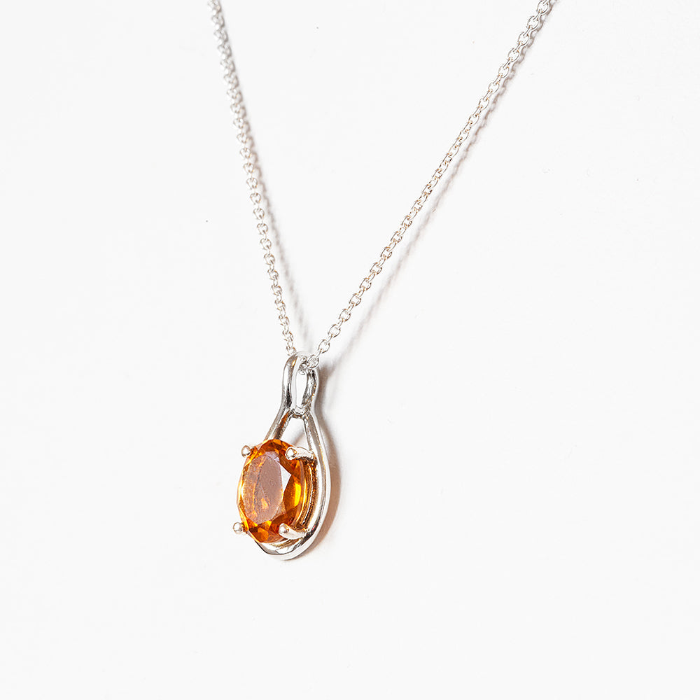 The Infinity Pendant with Citrine - 9x7mm