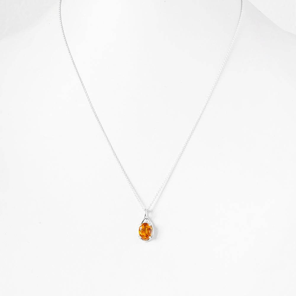 The Infinity Pendant with Citrine - 9x7mm