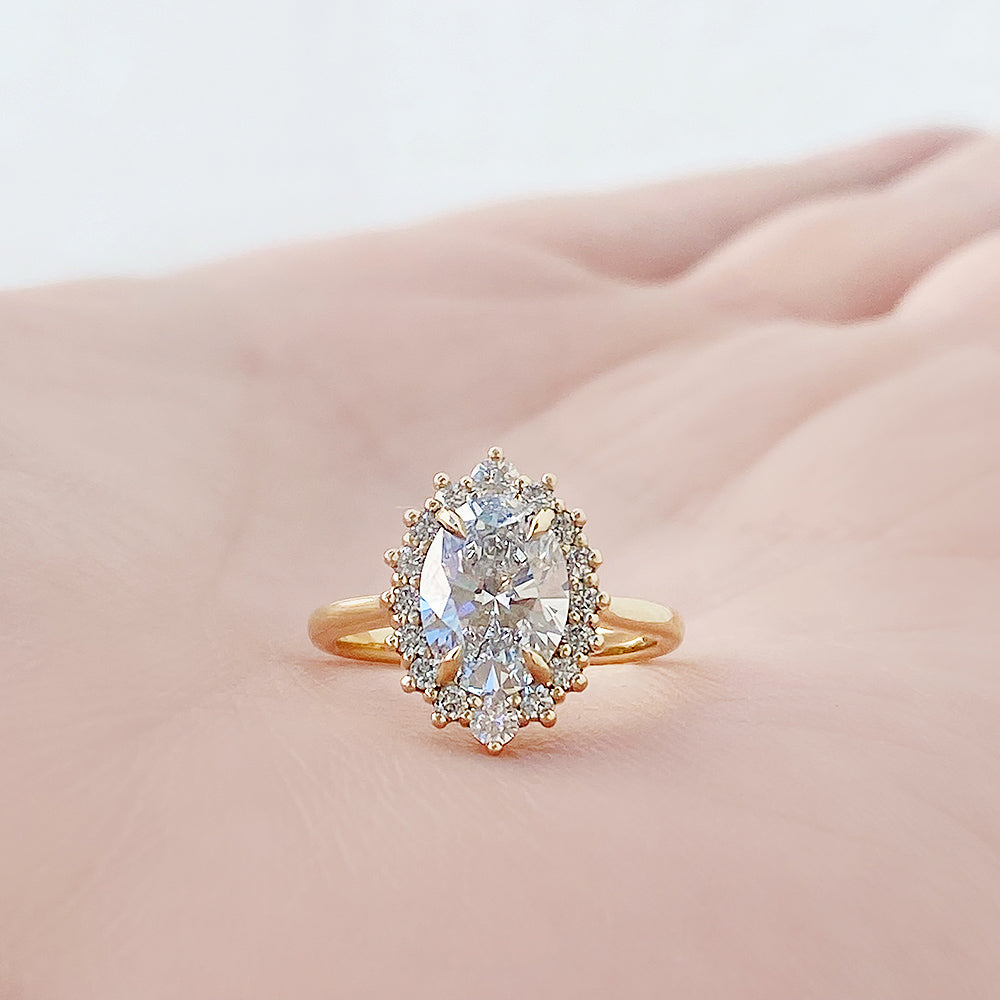 Venicia, an Oval cut Lab Diamond Engagement Ring - Victoria's Jewellery