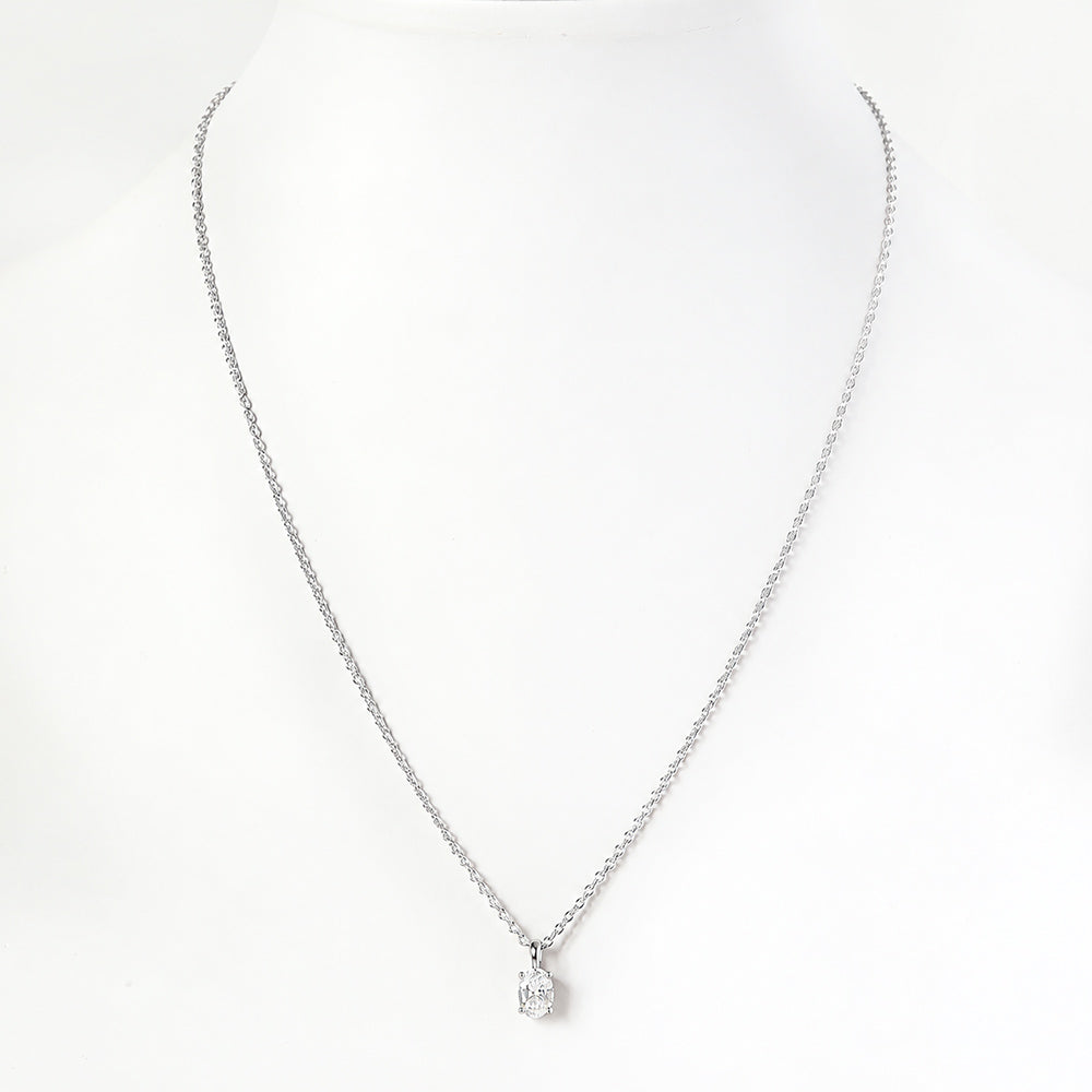 Luna, an Oval cut Lab Diamond Necklace