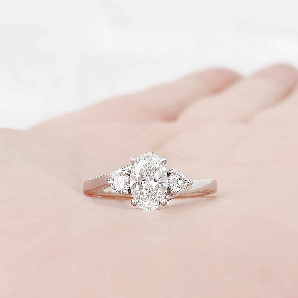 Georgie, a Lab Diamond Trilogy Ring - Victoria's Jewellery