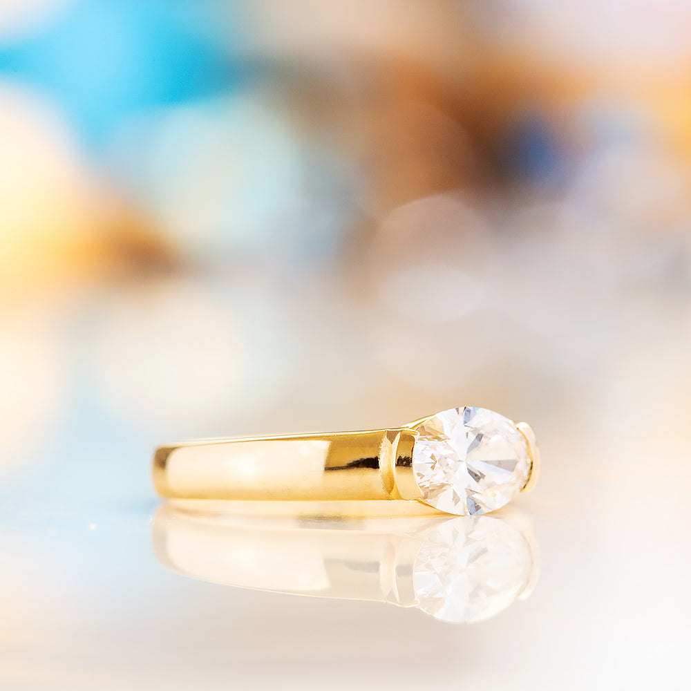 Akari, an oval cut Lab Diamond Ring - Victoria's Jewellery