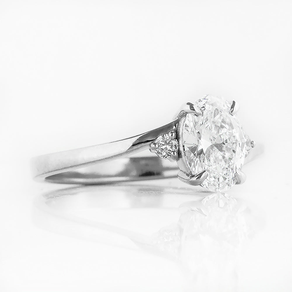 Georgie, a Lab Diamond Trilogy Ring - 1ct