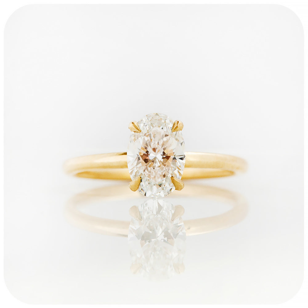 Zoey, Oval cut Diamond Solitaire Engagement Ring