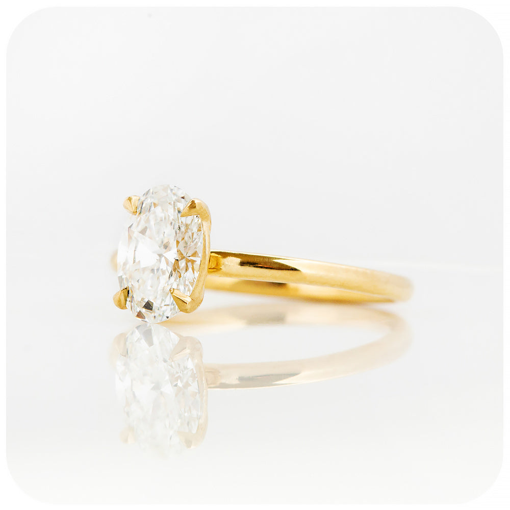 Zoey, Oval cut Diamond Solitaire Engagement Ring