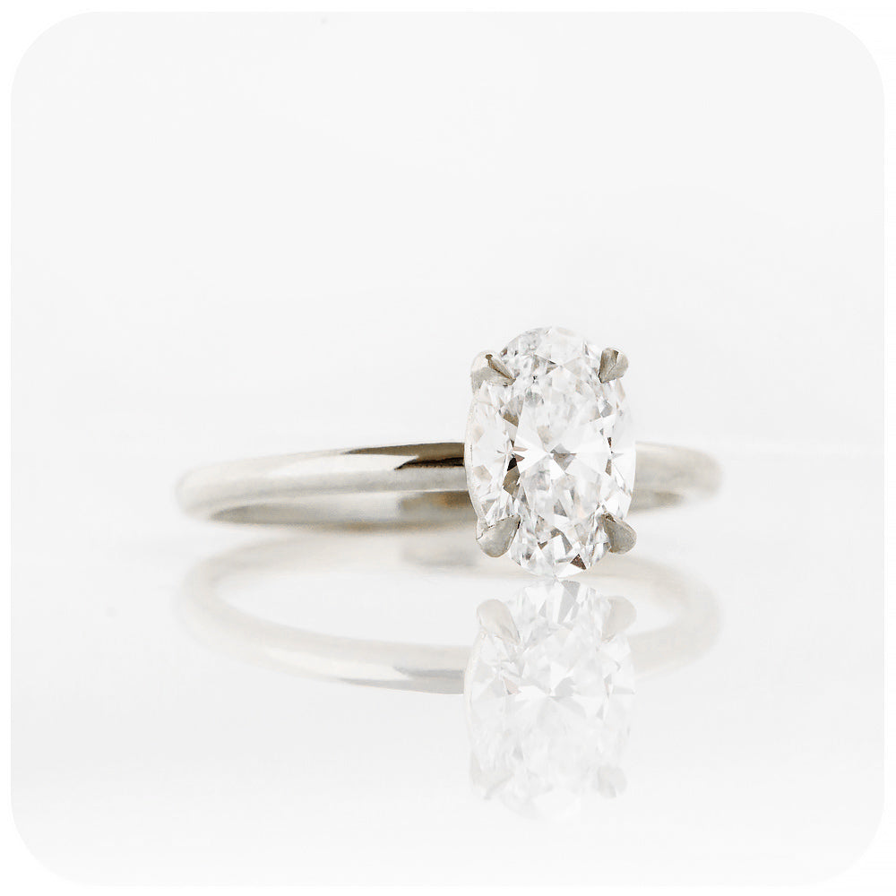 Zoey, Oval cut Diamond Solitaire Engagement Ring