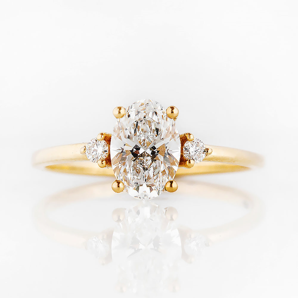 Kelsey, an Oval cut Lab Diamond Ring - 1ct