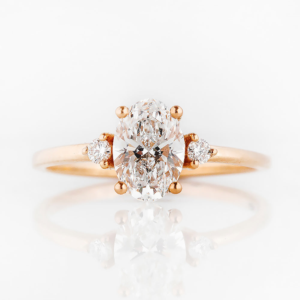Kelsey, an Oval cut Lab Diamond Ring - 1ct