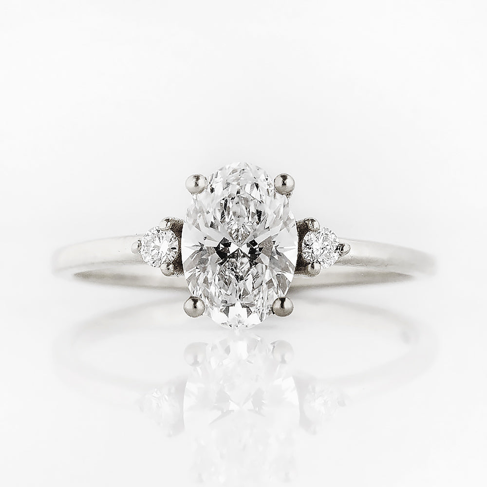 Kelsey, an Oval cut Lab Diamond Ring - 1ct