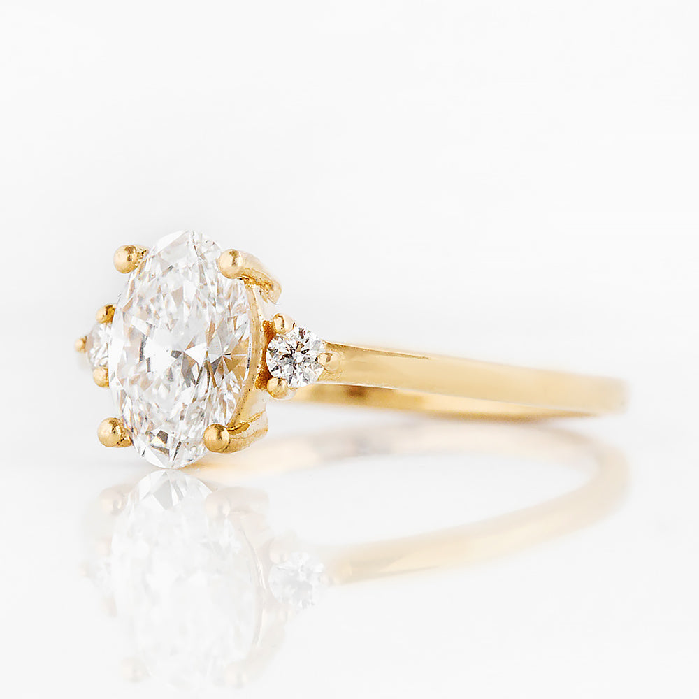 Kelsey, an Oval cut Lab Diamond Ring - 1ct