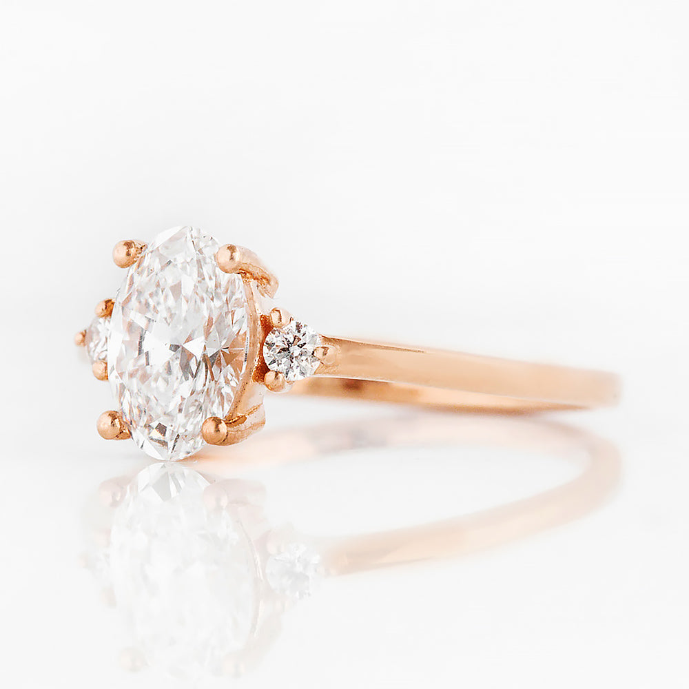Kelsey, an Oval cut Lab Diamond Ring - 1ct