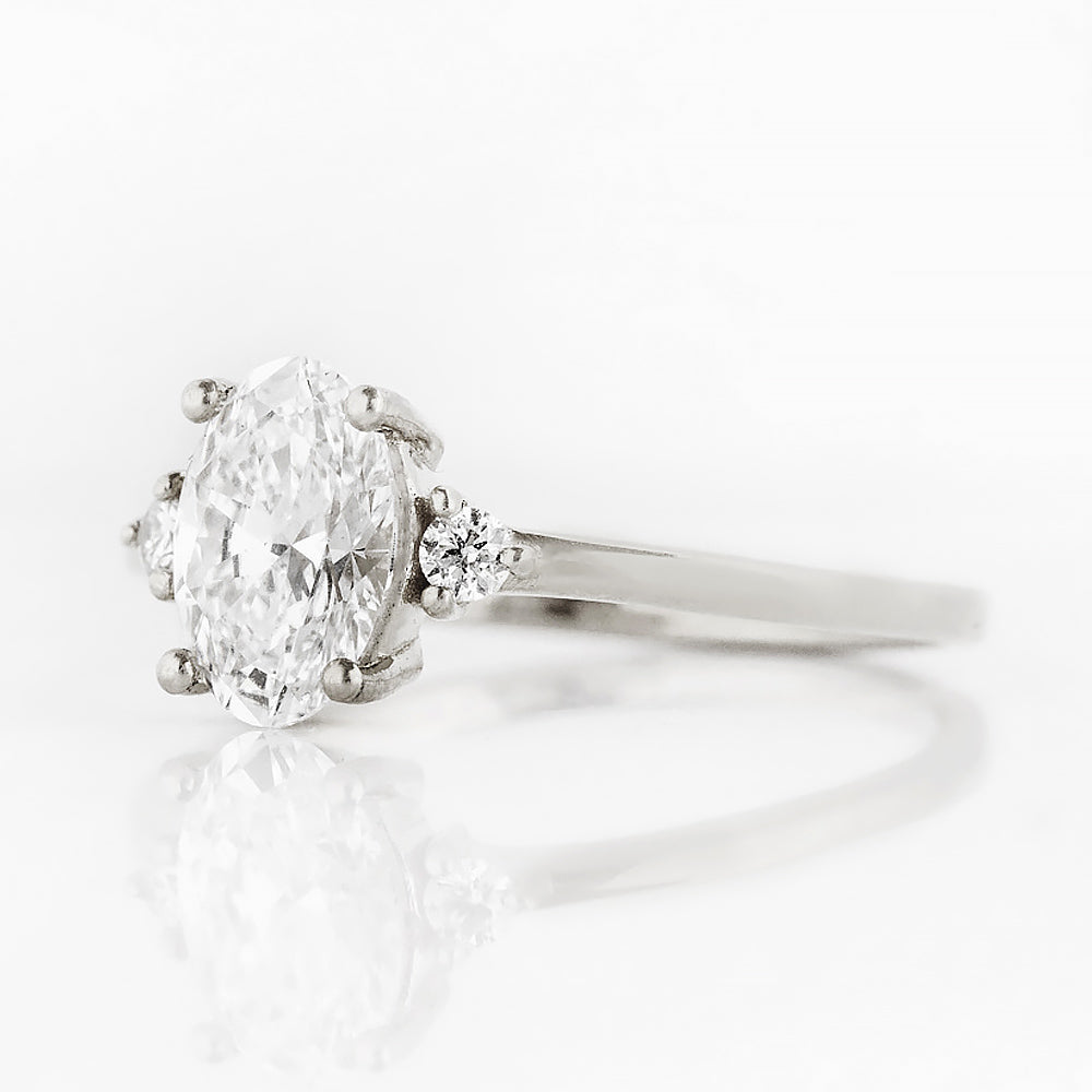Kelsey, an Oval cut Lab Diamond Ring - 1ct