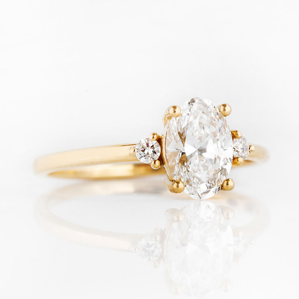 Kelsey, an Oval cut Lab Diamond Ring - 1ct