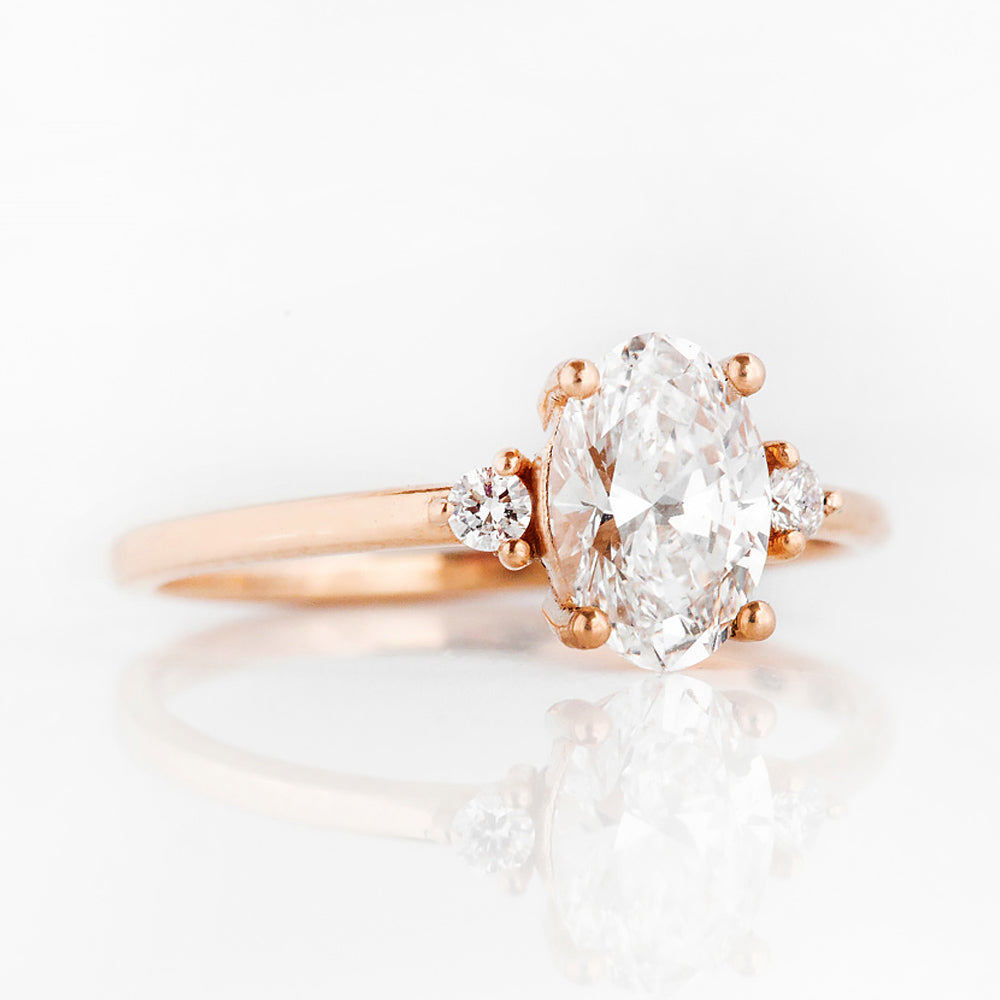 Kelsey, an Oval cut Lab Diamond Ring - 1ct