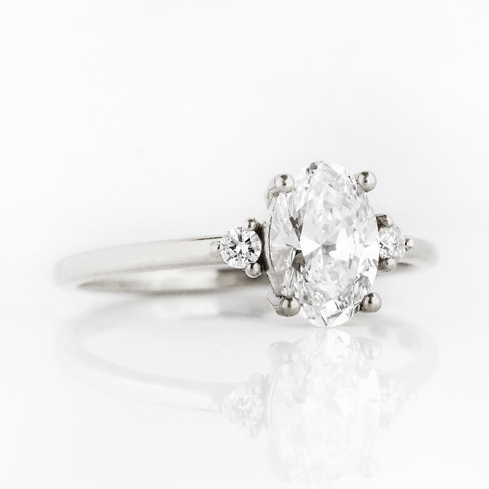 Kelsey, an Oval cut Lab Diamond Ring - 1ct