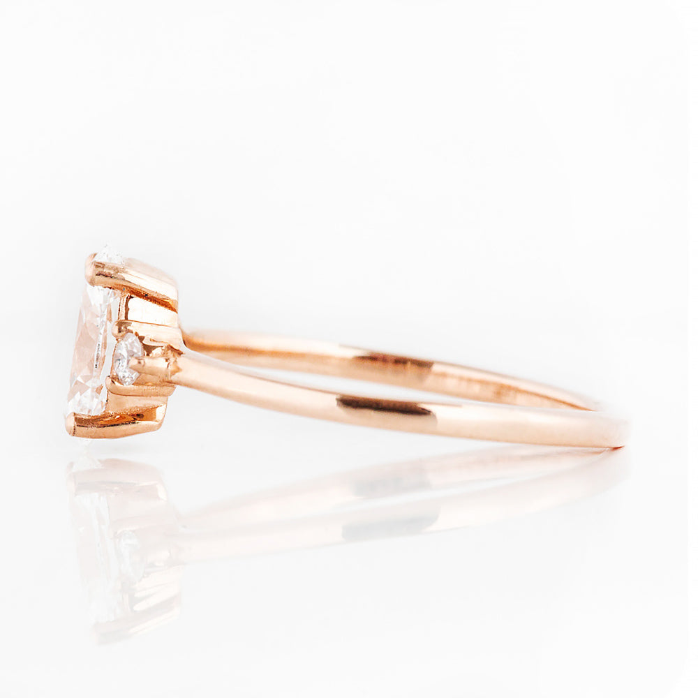 Kelsey, an Oval cut Lab Diamond Ring - 1ct