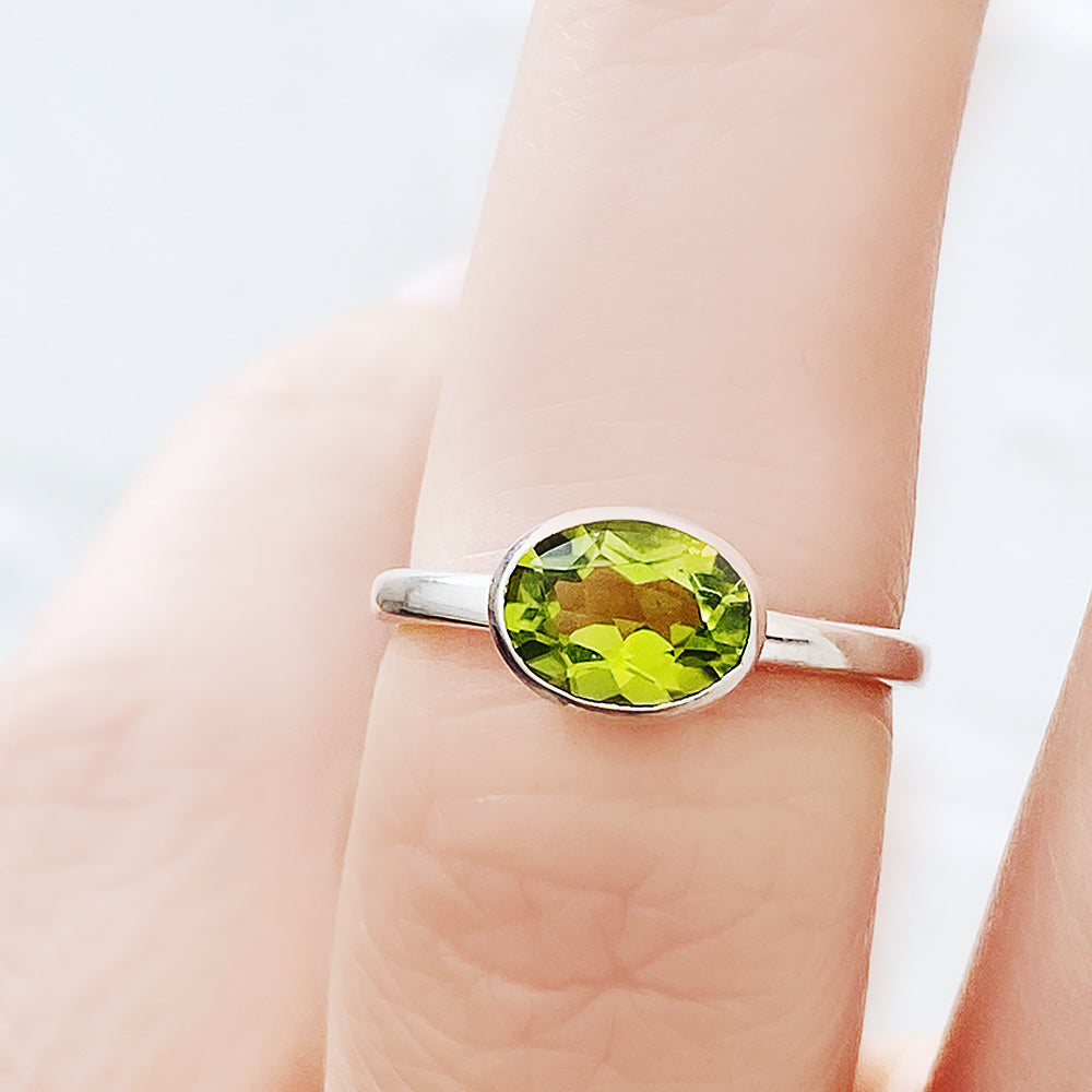 Quinn, an Oval cut Peridot Ring