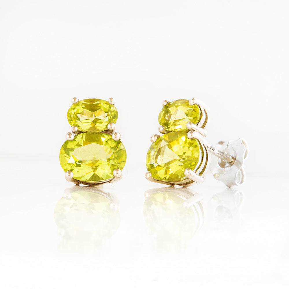 Georgie, Peridot Stud Earrings