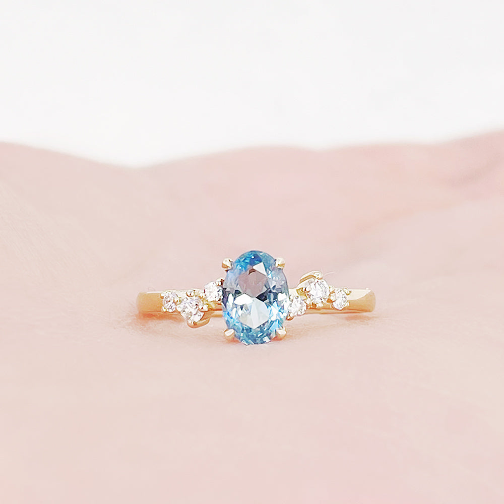 Amani, a Sapphire and Diamond Engagement Ring