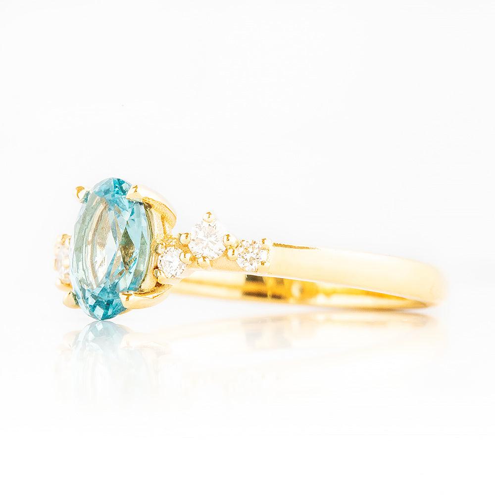 Amani, a Sapphire and Diamond Engagement Ring