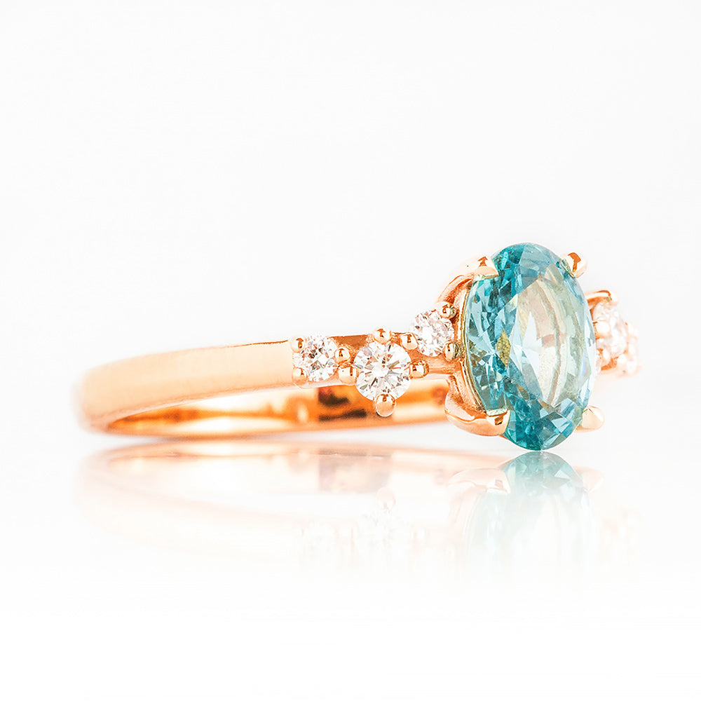 Amani, a Sapphire and Diamond Engagement Ring