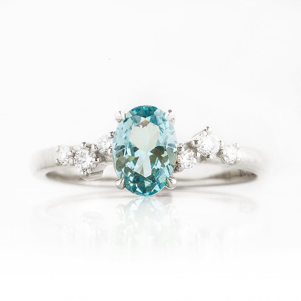 Amani, a Sapphire and Diamond Engagement Ring